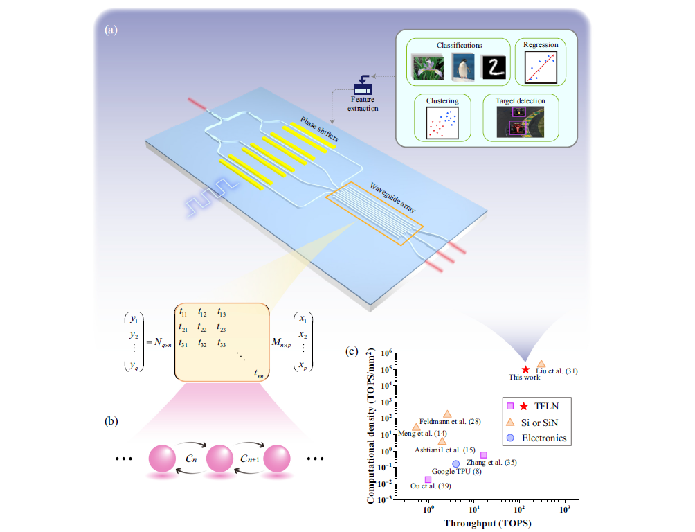 Waveguide-array optical neural network on thin-film lithium niobate platform